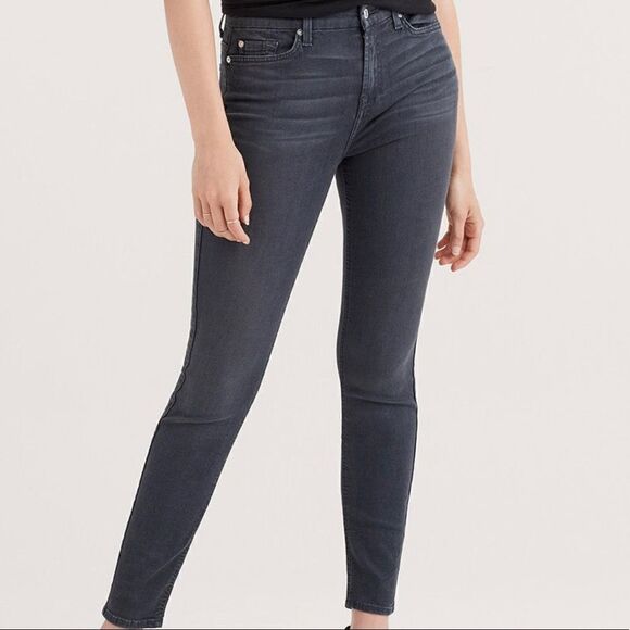 7 For All Mankind B(air) Ankle Skinny Grey… - Picture 1 of 6